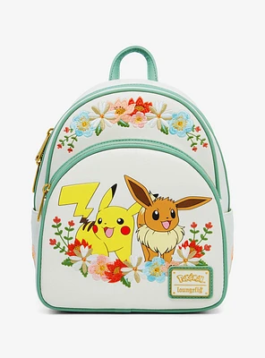Loungefly Pokémon Pikachu and Eevee Floral Mini Backpack — BoxLunch Exclusive