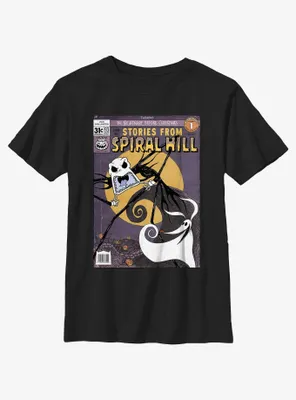 Disney The Nightmare Before Christmas Stories From Spiral Hill Jack and Zero Youth T-Shirt