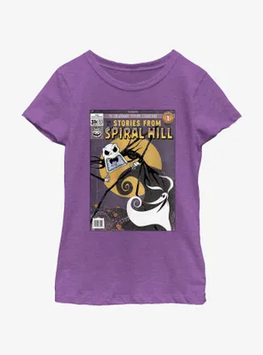 Disney The Nightmare Before Christmas Stories From Spiral Hill Jack and Zero Youth Girls T-Shirt