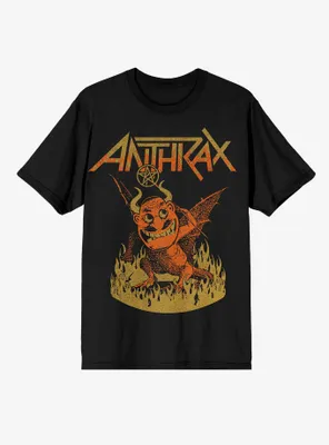 Anthrax Playful Devil Boyfriend Fit Girls T-Shirt