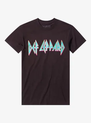 Def Leppard Animal Neon Boyfriend Fit Girls T-Shirt
