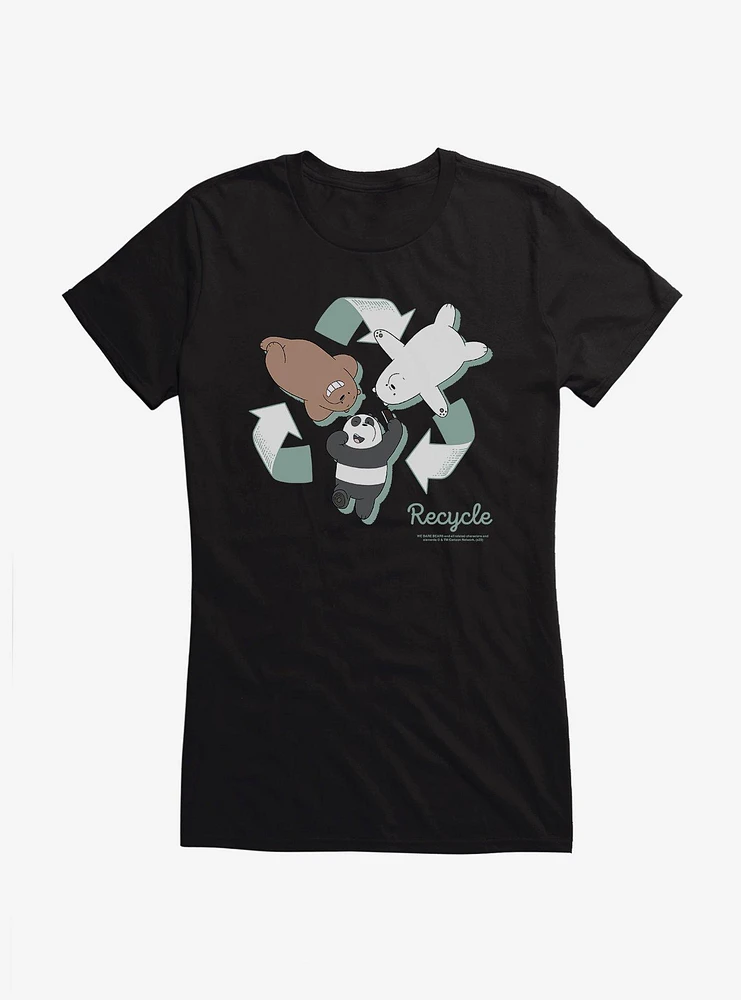 We Bare Bears Recylce Girls T-Shirt