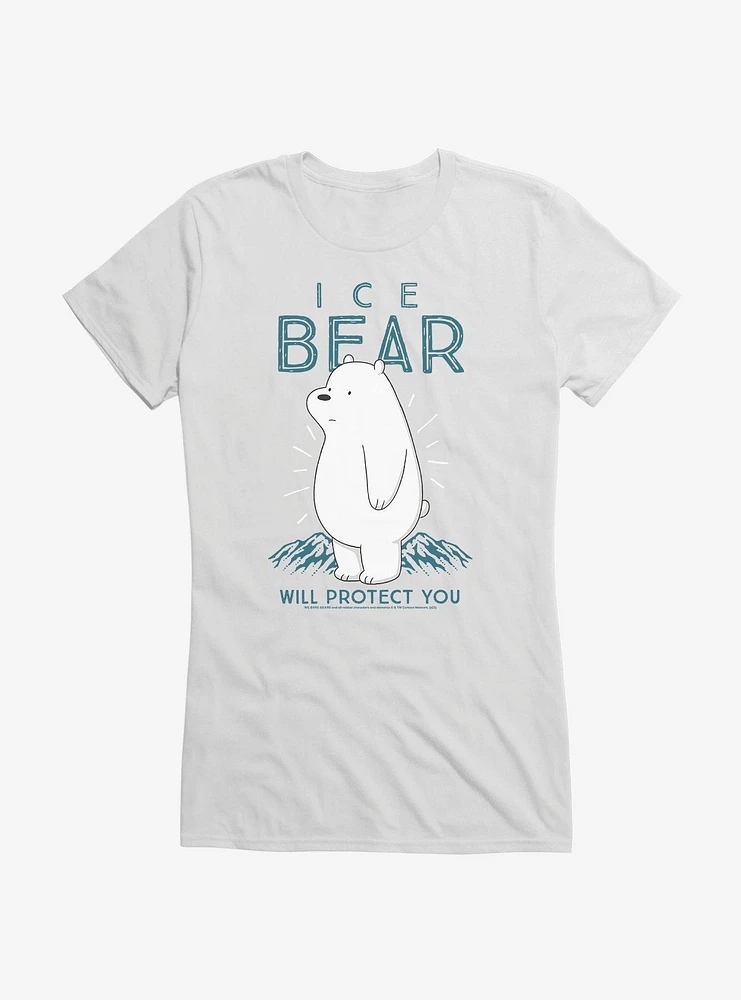 We Bare Bears Ice Bear Will Protect You Girls T-Shirt