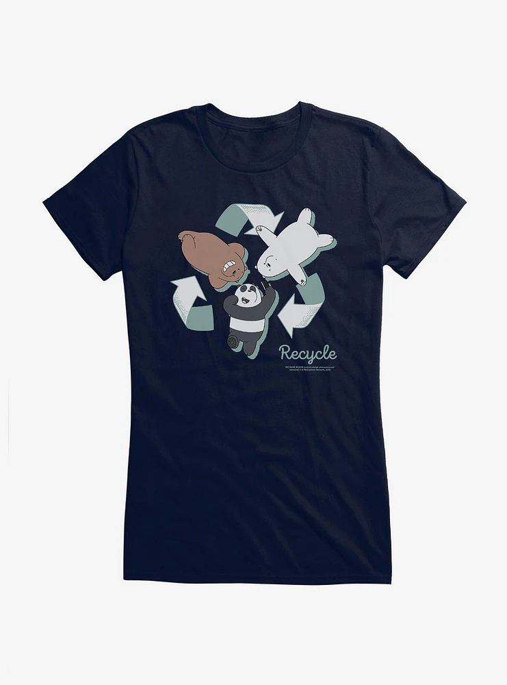 We Bare Bears Recylce Girls T-Shirt