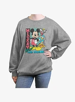 Disney Mickey Mouse & Friends Retro Shapes Girls Oversized Sweatshirt