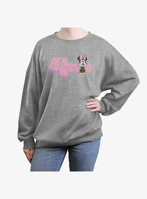Disney Minnie Mouse Soft Pop Girls Oversized Sweatshirt