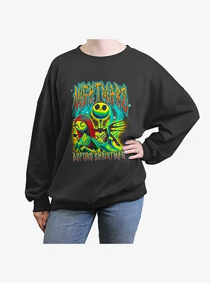 Disney Nightmare Before Christmas Trio Girls Oversized Sweatshirt