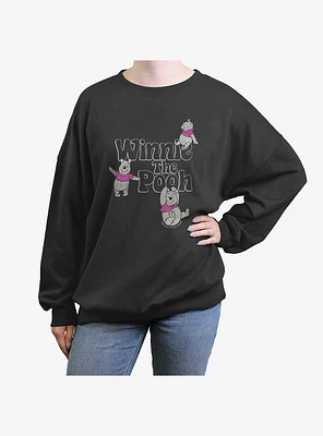 Disney Winnie The Pooh Soft Pop Girls Oversized Sweatshirt
