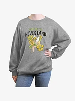 Disney Tinkerbell To Neverland Girls Oversized Sweatshirt