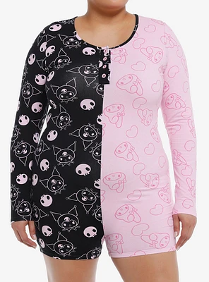 My Melody & Kuromi Split Lounge Romper Plus