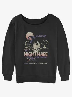Disney The Nightmare Before Christmas Master Of Fright Jack Skellington Womens Slouchy Sweatshirt