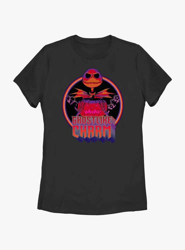 Disney The Nightmare Before Christmas Ghostlike Charm Jack Skellington Womens T-Shirt