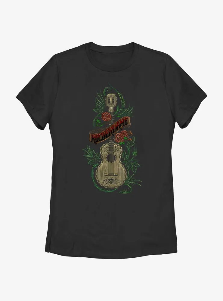 Disney Pixar Coco Recuerdame Ernesto De La Cruz Guitar Womens T-Shirt