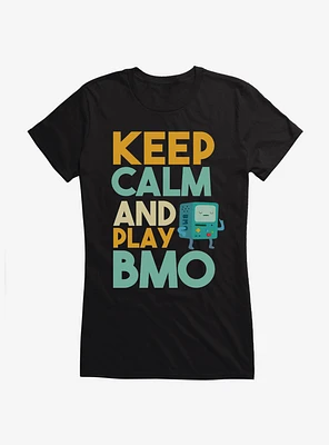 Adventure Time Keep Calm And Play BMO Girls T-Shirt