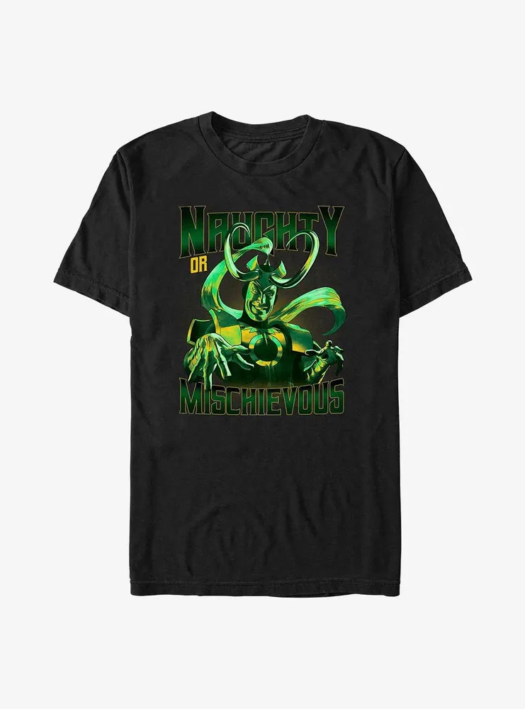 Marvel Loki Naughty Or Mischievous Big & Tall T-Shirt