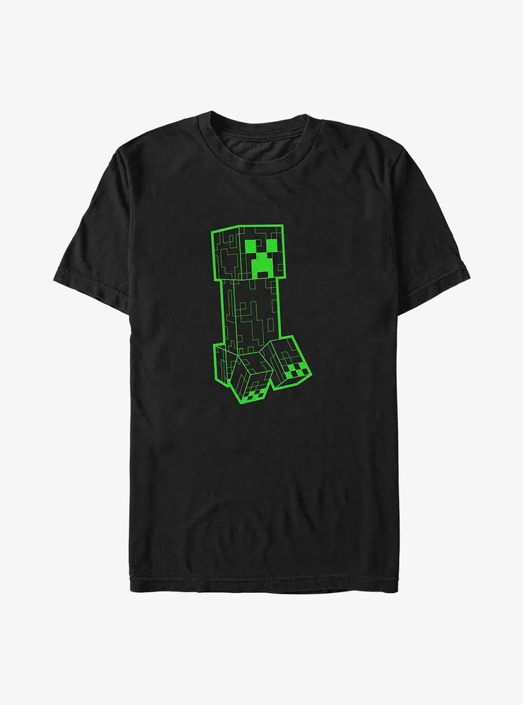 Minecraft Creeper Grid Big & Tall T-Shirt