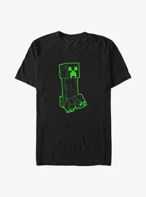 Minecraft Creeper Grid Big & Tall T-Shirt