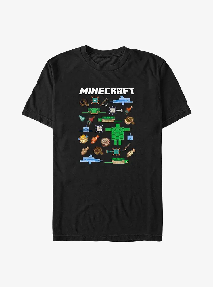 Minecraft Aquatic Mobs Big & Tall T-Shirt