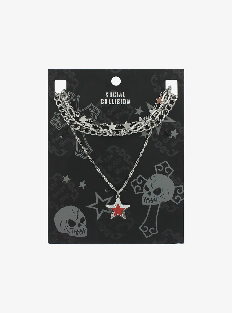 Social Collision Star Chain Necklace Set