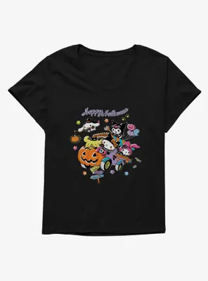 Hello Kitty And Friends Trick Or Treat Ride Womens T-Shirt Plus