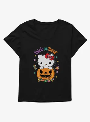 Hello Kitty Trick Or Treat Candy Womens T-Shirt Plus