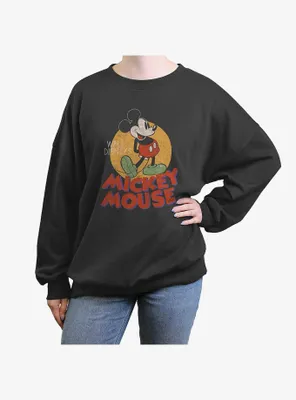 Disney Mickey Mouse Classic Womens Oversized Crewneck