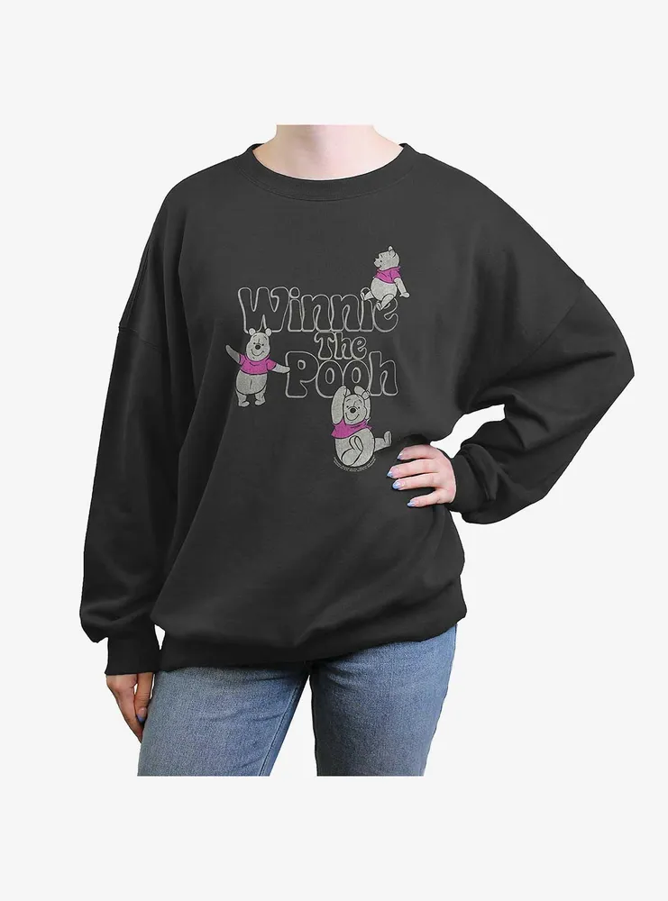 Disney Winnie The Pooh Soft Pop Womens Oversized Crewneck