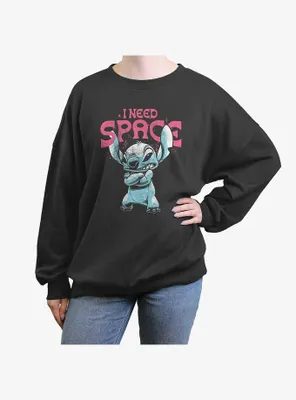 Disney Lilo & Stitch I Need Space Womens Oversized Crewneck