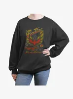 General Motors Pontiac Firebird Race Womens Oversized Crewneck