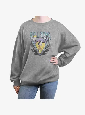 Disney Villains Trio Womens Oversized Crewneck