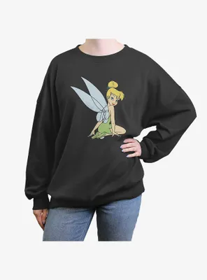 Disney Tinker Bell Wings Womens Oversized Crewneck