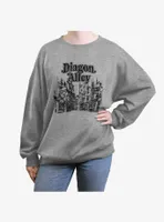 Harry Potter Diagon Alley Womens Oversized Crewneck