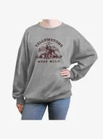 Yellowstone Stay Wild Womens Oversized Crewneck