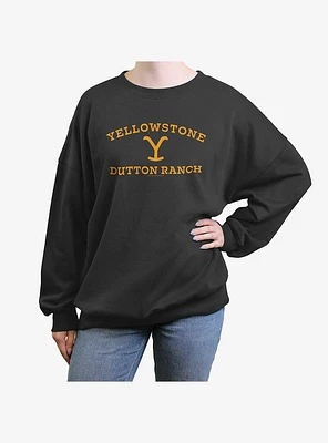 Yellowstone Dutton Ranch Logo Girls Oversized Sweatshirt
