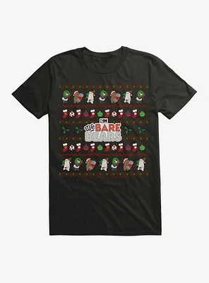 We Bear Bears Festive Ugly Christmas Pattern T-Shirt