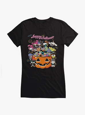 Hello Kitty And Friends Happy Halloween Group Candy Girls T-Shirt