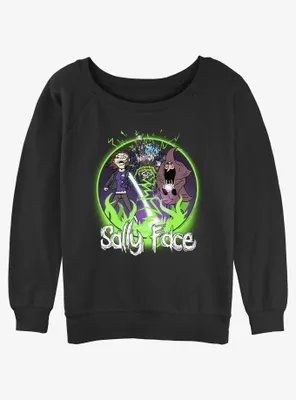 Sally Face Boss Fight Womens Slouchy Sweatshirt