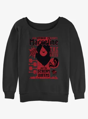 Adventure Time Marceline and the Scream Queens Tour Womens Slouchy Sweatshirt