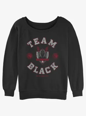 House of the Dragon Team Black Targaryen Womens Slouchy Sweatshirt