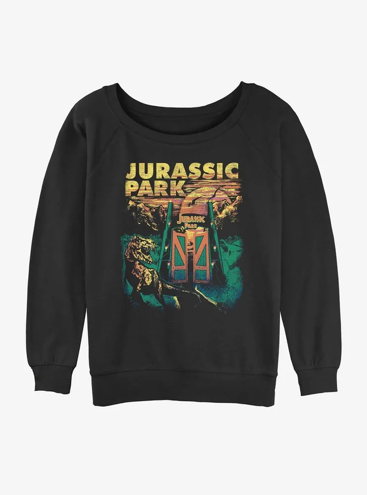 Jurassic Park Natural Parks Womens Slouchy Sweatshirt