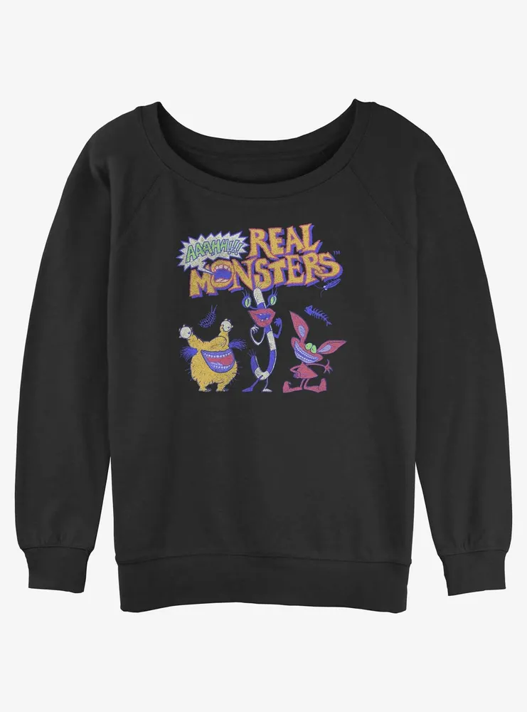 Nickelodeon Real Monsters Womens Slouchy Sweatshirt