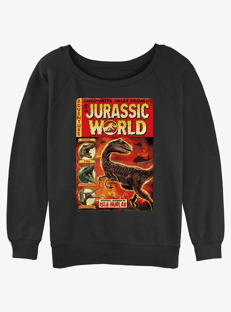 Jurassic Park Dino-Mite Tales Womens Slouchy Sweatshirt