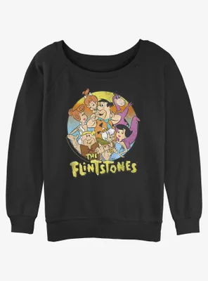 The Flintstones Stone Age Family Womens Slouchy Sweatshirt