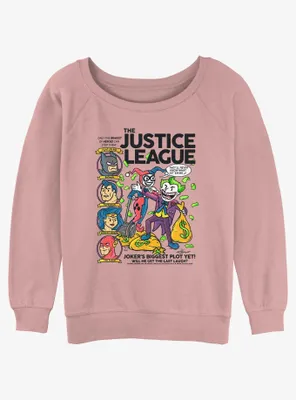 DC Joker Cartoon Cover Womens Slouchy Sweatshirt