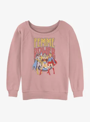DC Femme Power Trio Womens Slouchy Sweatshirt