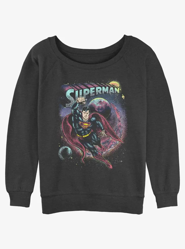 Boxlunch DC Superman Space Cowboy Womens Slouchy Sweatshirt