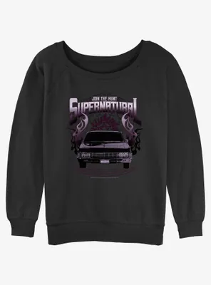 Supernatural Join The Hunt Womens Slouchy Sweatshirt