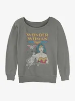 DC Wonder Woman Vintage Womens Slouchy Sweatshirt
