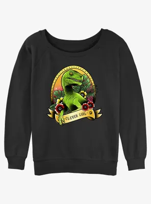 Jurassic Park Clever Girl Womens Slouchy Sweatshirt