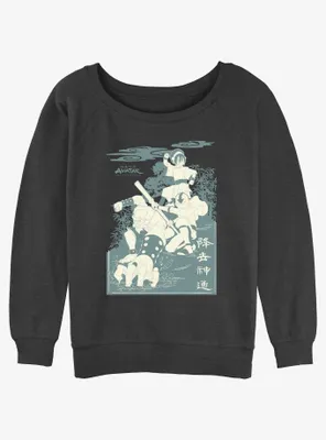 Avatar: The Last Airbender Earth Stances Womens Slouchy Sweatshirt